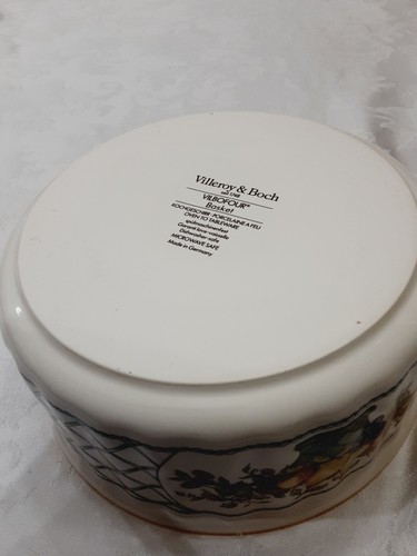Villeroy & Boch Basket Pattern Vegetable Serving Bowl Round 8.75" Germany  - Picture 10 of 14