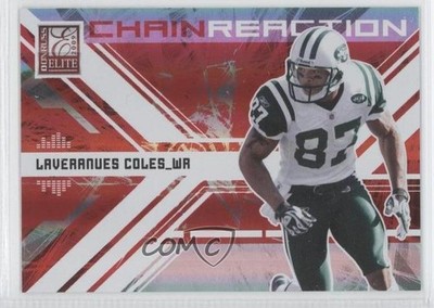 2009 Donruss Elite Chain Reaction Red 92/199 Laveranues Coles #14 a0s