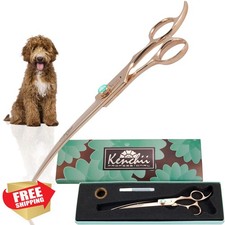 Kenchii Rose Dog Grooming Scissors, 8 Inch Curved Shears