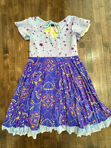 Twirly Girl Reversible Dress sz 8 Fun Colorful 2-in-1 Made in USA Twirl - Picture 4 of 14