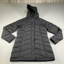 The North Face Puffer Coat Womens Small Black Down Insulated 600 Hooded Long