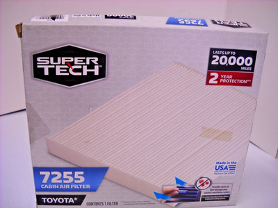 Super Tech 7255 Cabin Air Filter For Toyota Models 20,000 Miles