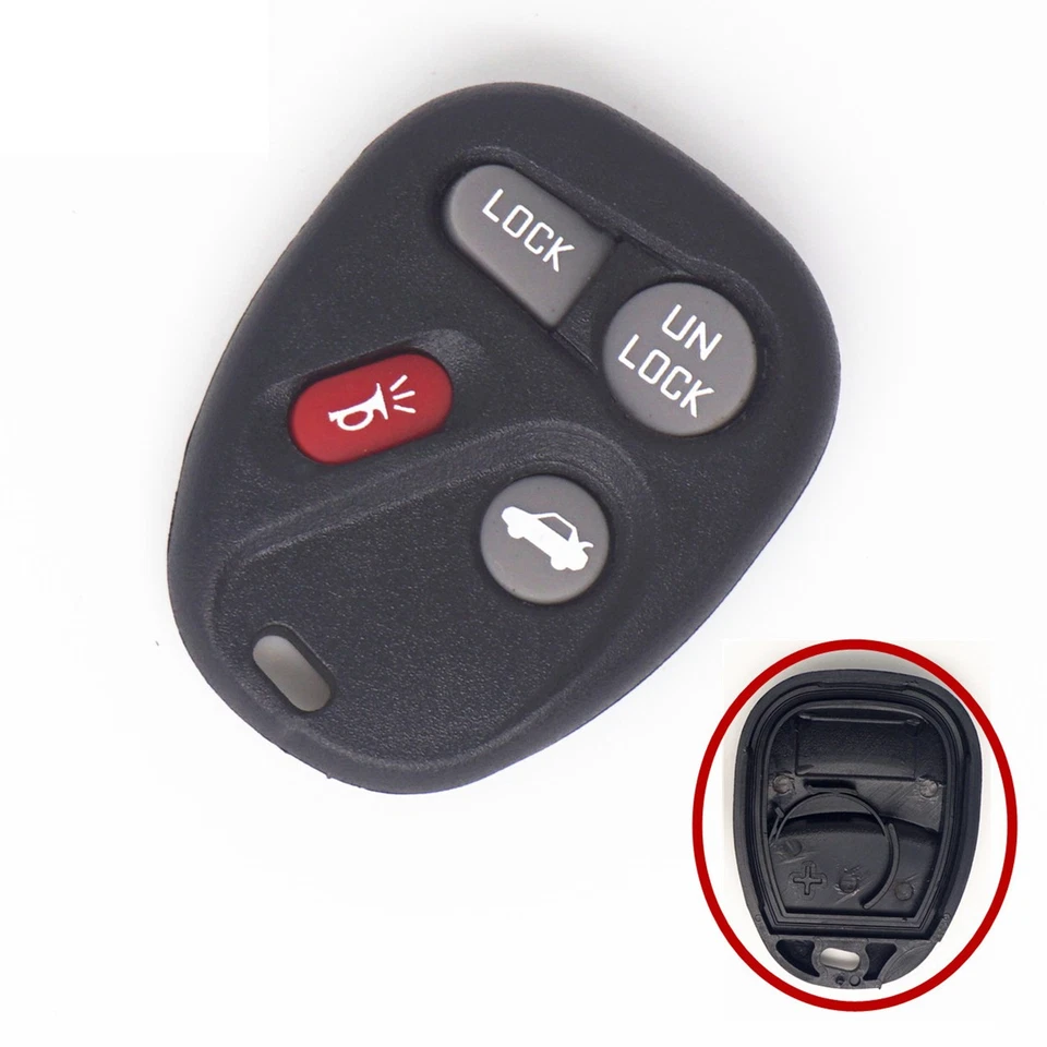 Carcasa de llavero remoto de 4 botones 2 piezas para Buick Cadillac Chevy Pontiac Chevrolet Foto 2 de 4