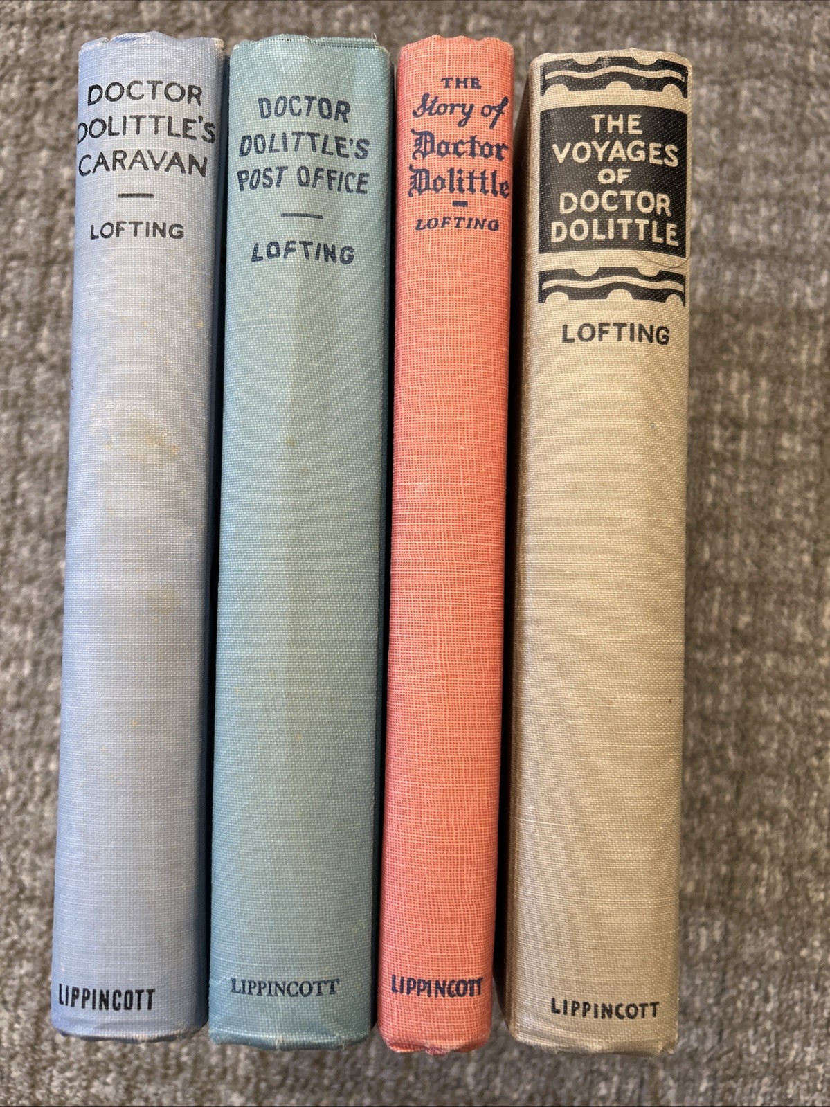 Lot Of 4 VTG DOCTOR DOLITTLE Books by HUGH LOFTING 1940’s-1950’s