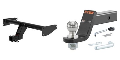 CURT Trailer Hitch Tow Kit w/ 2in Receiver, Ball Mount, Lock, Pin & Clip #13594