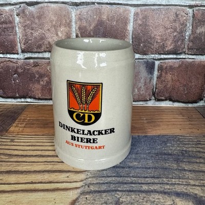 Gerz Dinkelacker Biere Aus Stuttgart 0.5L West Germany Stoneware Beer Stein Mug
