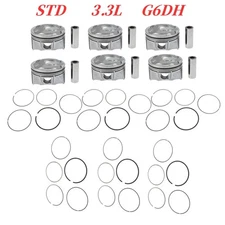 Engine STD Piston & Piston Ring Set for 2013-2019 Hyundai Santa Fe 3.3L V6 G6DH