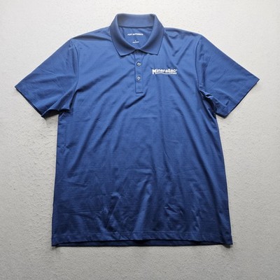 Minerallac Company Port Authority Men's Polo Shirt Large Navy Blue