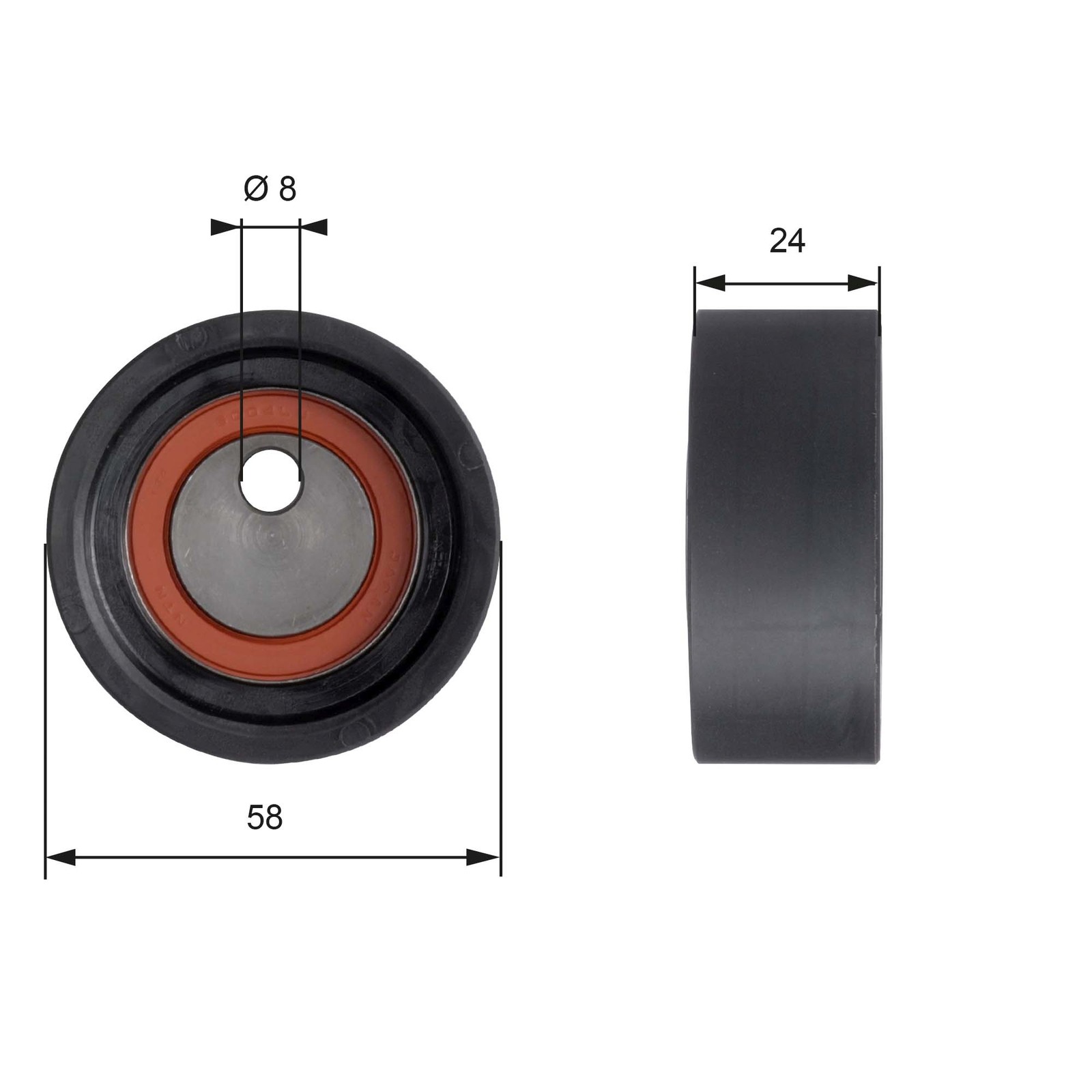 GATES-OE T41064 Tensioner Pulley, timing belt for SANTANA,SUBARU,SUZUKI
