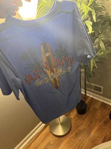 Ron Jon Surf Shop Men's Blue Surf Graphic Crew Neck Short Sleeve T-Shirt L