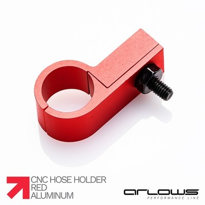 Arlows Dash 4 ''klein'' Aluminium Schlauchhalter ( 7,90mm , Rot )