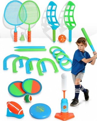 Ct Sports Outdoor Toys For Kids Ages 4-8 8-In-1 Backyard Games Set Multiple