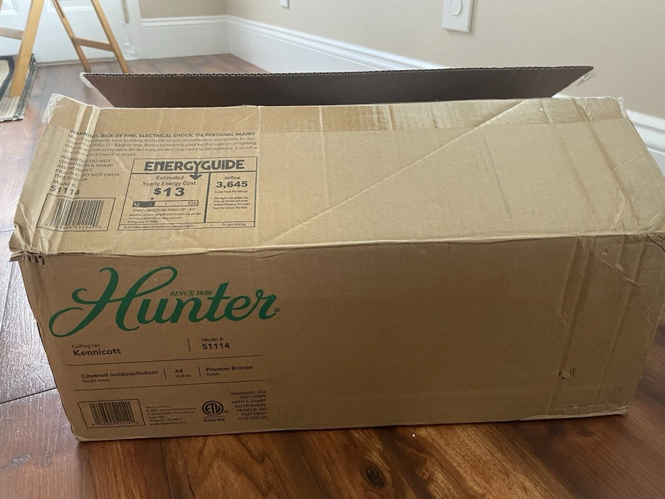 Compare $270 Hunter 51114 Kennicott Ceiling Fan 44” Premier Bronze Brown Finish - Image 2 of 4