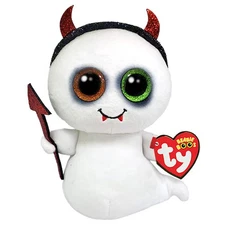 TY Beanie Boos - TRICKY the Halloween Ghost w/ Devil Horns [6 inch] - MWMTs
