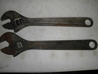 (2) 12'' CRESCENT WRENCHES CRESCENT TOOL CO. ADJUSTABLE WRENCH MADE IN U.S.A.