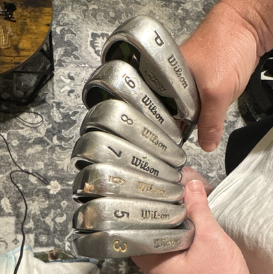 Wilson Tour Velocity RH Irons Set with new Champkey grips *missing 4 Iron