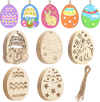20 StüCk Ostereier HolzanhäNger, Osterdekoration Aus Holz Ostern AnhäNger Zum Be