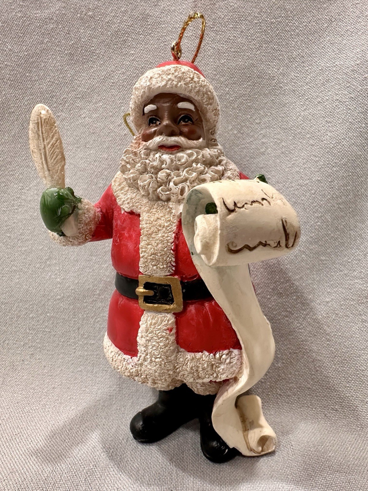 Black Santa Christmas Ornaments African American Holiday Decor, New