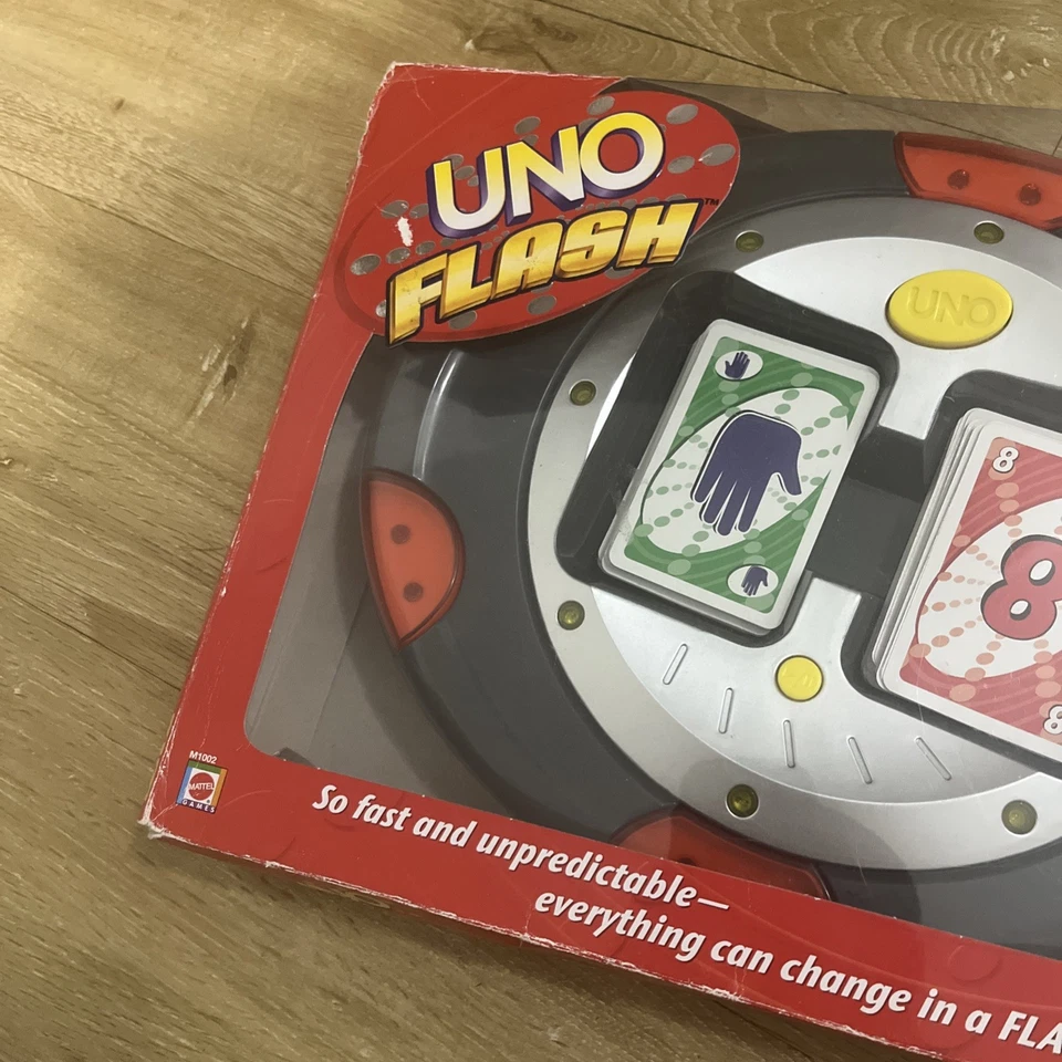 Uno Flash Electronic Card Game Mattel 2007 Family 107 Cards Tested Works Manual - Image 3 of 4