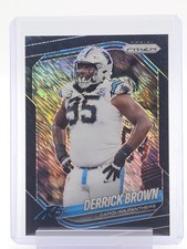 DERRICK BROWN 2025 PANINI PRIZM #76 BLACK SHIMMER FOTL 1/1 PANTHERS Q4832