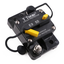 50 Amp Circuit Breakers with Manual Reset Switchable Fuse 50A 12V-72V DC IP67