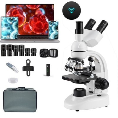 WiFi composite trinocular telescope, LED composite laboratory trinocular microsc
