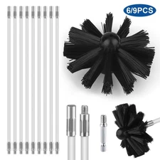 Dryer Vent Cleaning Kit Flexible Remove Chimney Lint Dust Debris w/ Brush Head