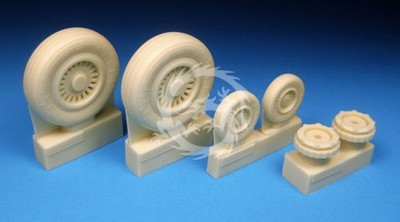 Zestaw MiG-25 Foxbat Main and Nose Wheels BarracudaCast BR48289 skala 1/48