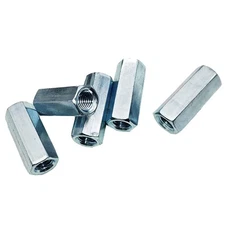 5 Pcs M16-2x49mm Long Rod Hex Coupling Nuts Zinc Plated Bolt Extender