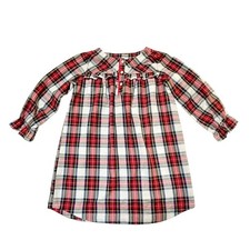 Crewcuts Stewart Tartan Plaid Flannel Nightgown Size 7