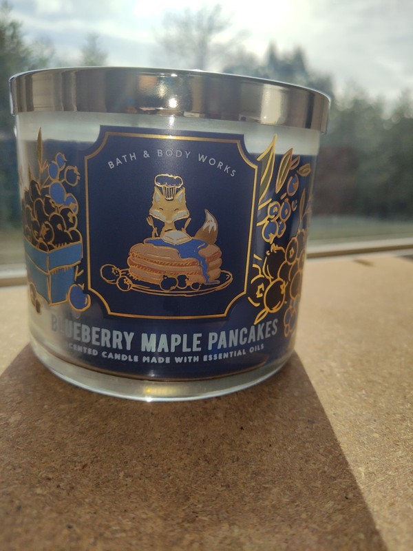  BATH & BODY WORKS BLUEBERRY MAPLE PANCAKES 3 WICK SCENTED CANDLE BRAND NEW