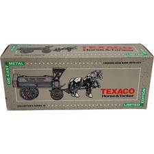 Texaco Horse and Tanker Locking Coin Bank ERTL Die-Cast Collectors Series 8