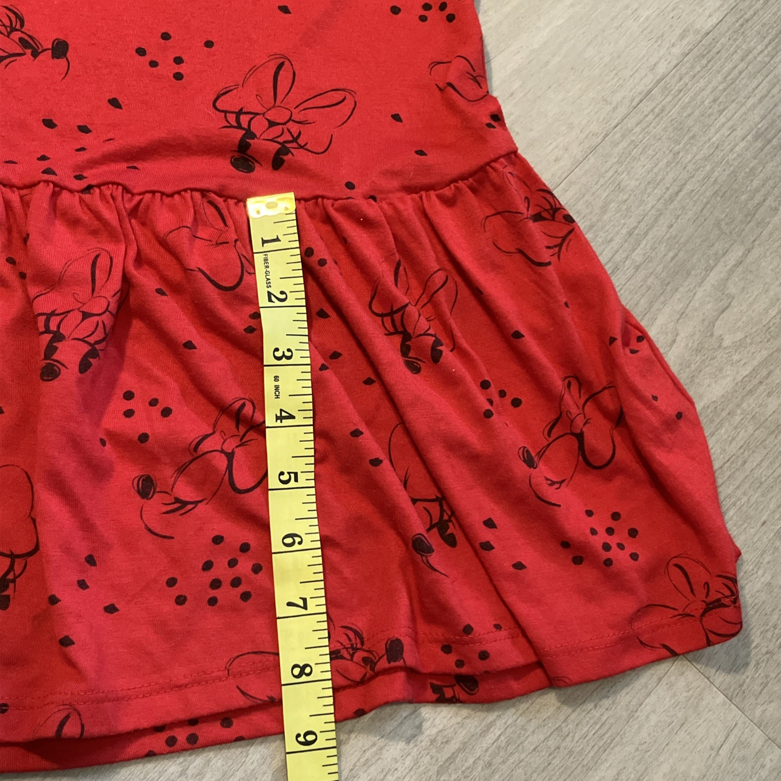 Disney’s Minnie Mouse Ruffled Ladies Top Red/Black Size Large image 5