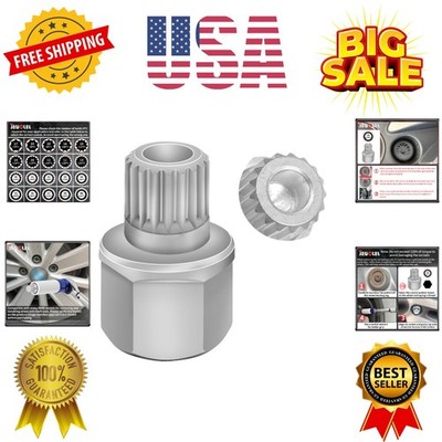 Wheel Locking Nut Key Compatible with BMW, Wheel Lock Nut Socket Adapter, Ant...
