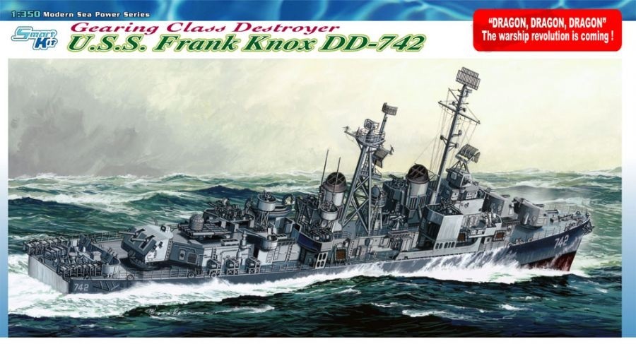 Destroyer USS Frank Knox DD-742 Dragon maquette bateau militaire Gearing Class à peindre 1/350