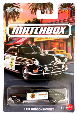 Matchbox 1951 Hudson Hornet 4/5 Local Cruisers 2025 1:64 Modellauto Sheriff USA