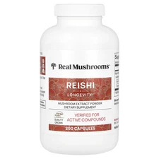 Reishi, Mushroom Extract Powder, 200 Capsules