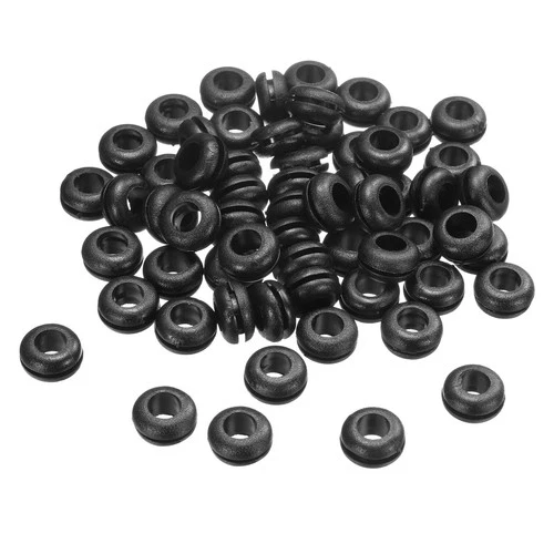 60Pcs, 8x12mm Rubber Grommets, Firewall Grommet Automotive for Wiring, Black