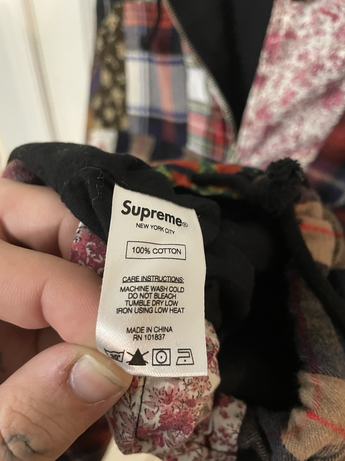 Size Large Supreme FW16 Patchwork Set Anorak & Sw… - image 22