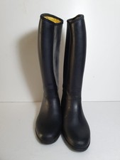 Harry Hall Unisex Black Long  Rubber Pull On Riding Boot.UK(2)EUR(34)-VL-N77VB