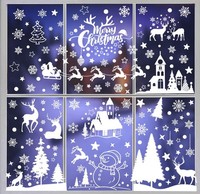 Miutme Fensterbilder Weihnachten Selbstklebend,145 Weiß Fensterdeko