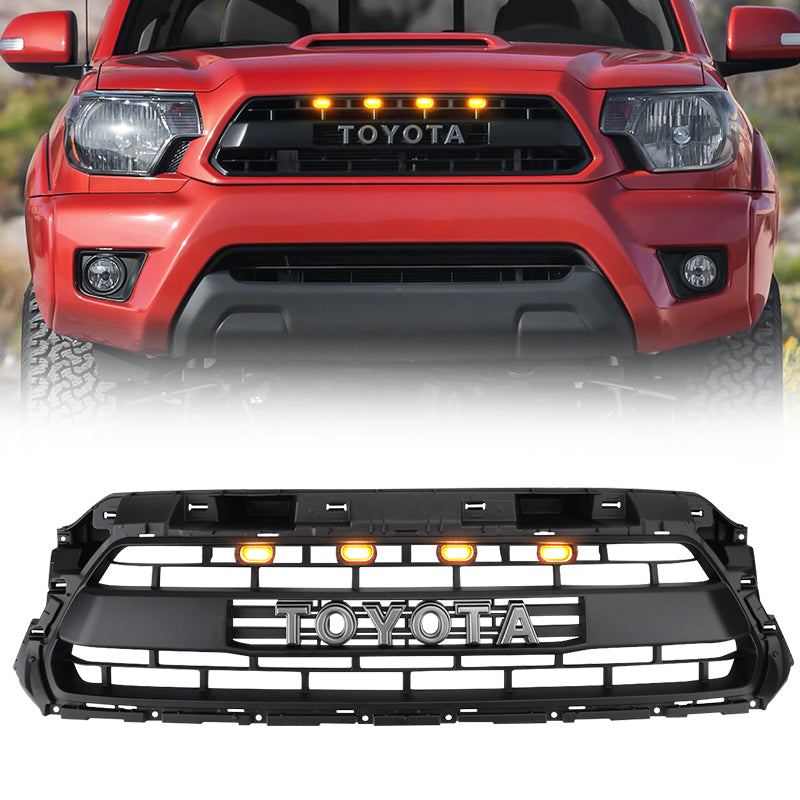 LED Lights Front Bumper Air Grille Grill Fit For Toyota Tacoma 2012-2015