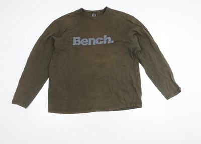 Bench Herren T-Shirt Grün XL Langarm Baumwolle