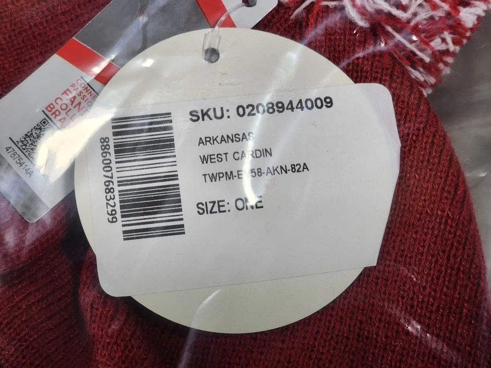 Ncaa Top of the world fanatics Arkansas Razorbacks помпон шапка кепка черепно-красная - Изображение 4 из 4