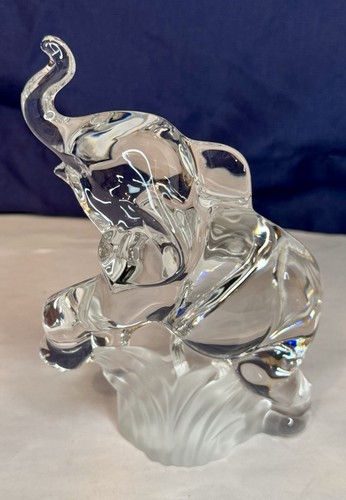 Set Of 5 Lenox Crystal Elephants Momma Mixed Clear And Frosted 2 Frosted 2 Clear - Picture 21 of 24