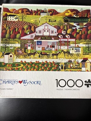 Charles Wysocki 1000 Pc Jigsaw Puzzle Autumn Farms NIB