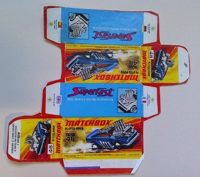 Vorlage für Repro Box Matchbox Superfast Nr. 48 Pi-Eyed Piper