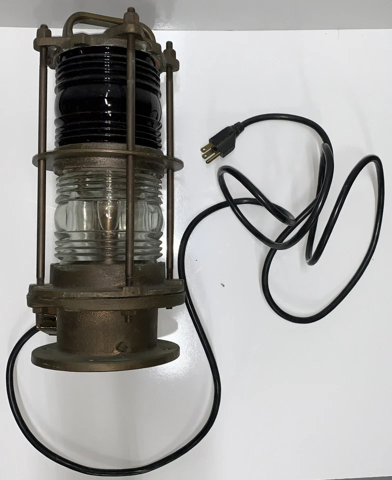 Antigua linterna/luz de navegación vintage de la Marina de los Estados Unidos L Rowe SYM 193 ¡RARA!! Foto 4 de 4