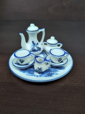 The 10 Piece Miniature Blue And White Holland Tea Set