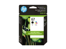 Open Box HP 67 Standard Yield Black & Tri-Color Ink Cartridge Set, 3YP29AN
